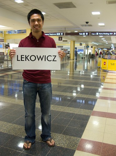 Derrick greeting me at the D.C. airport.